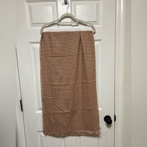 Johnstons  Women’s 100% Extra Merino Plaid  Wool Scarf